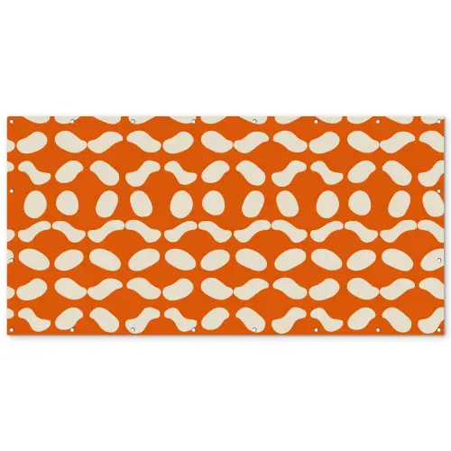 Oranje - Organische vormen - Wit Balkonbeschermer Duitsland klein 596 -zz_3d