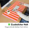 Patroon - Oranje - Fijn - Strepen Muismat XXL klein -ysfeer3_duits