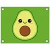 Avocado - Groen - Speels tuinposter los doek klein -3d
