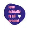Tekst - Valentijn - Love - Blauw Wandcirkel Organisch Forex 3mm klein -3d