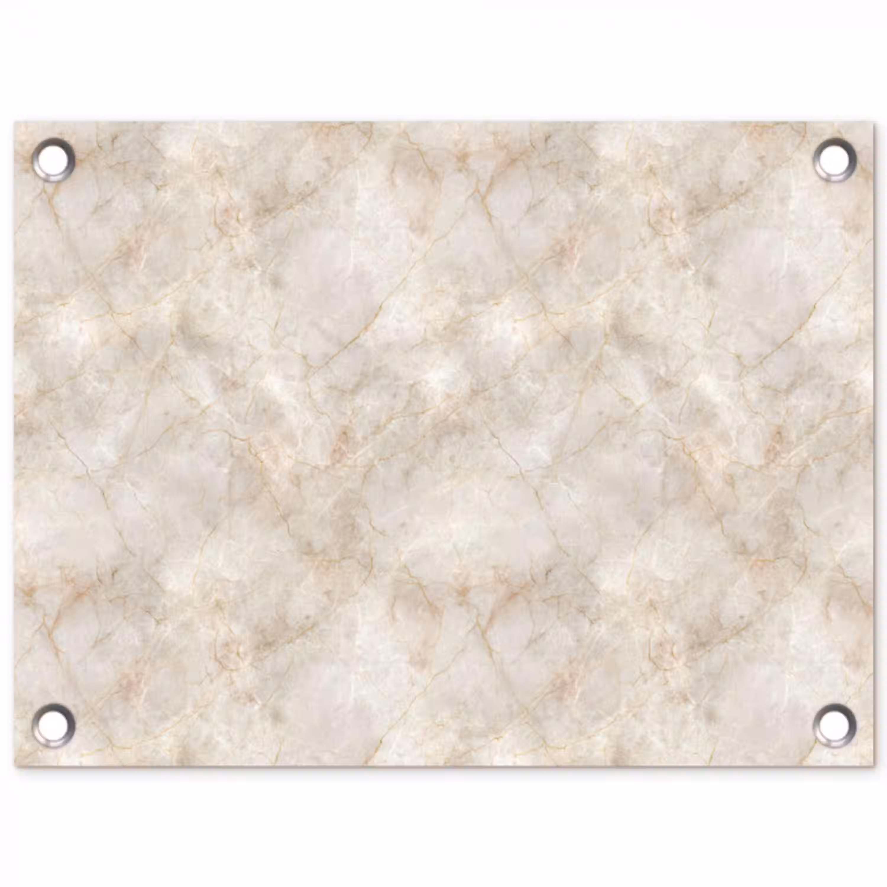 Lichtbeige - Goudbruine Nerven - Marmer tuinposter los doek klein 239 -3d