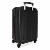 Minimal - Donkerbruin met zwarte streep NBS - Handbagage koffer - Unisex middel -achterkant