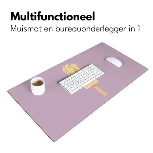 Beige - Ijsje - Spikkels Muismat XXL klein -sfeer4