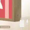 Amor - Strepen - Rood - Roze Light Box met batterij (Wandlamp) middel -USP_websiteoplaadbaarNL