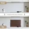 Patroon - Roest - Bruin keuken achterwand spatscherm klein 900 -voor_na_NL