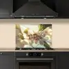 Bloesems - Zonlicht - Quote - Wit keuken achterwand spatscherm klein -sfeer1