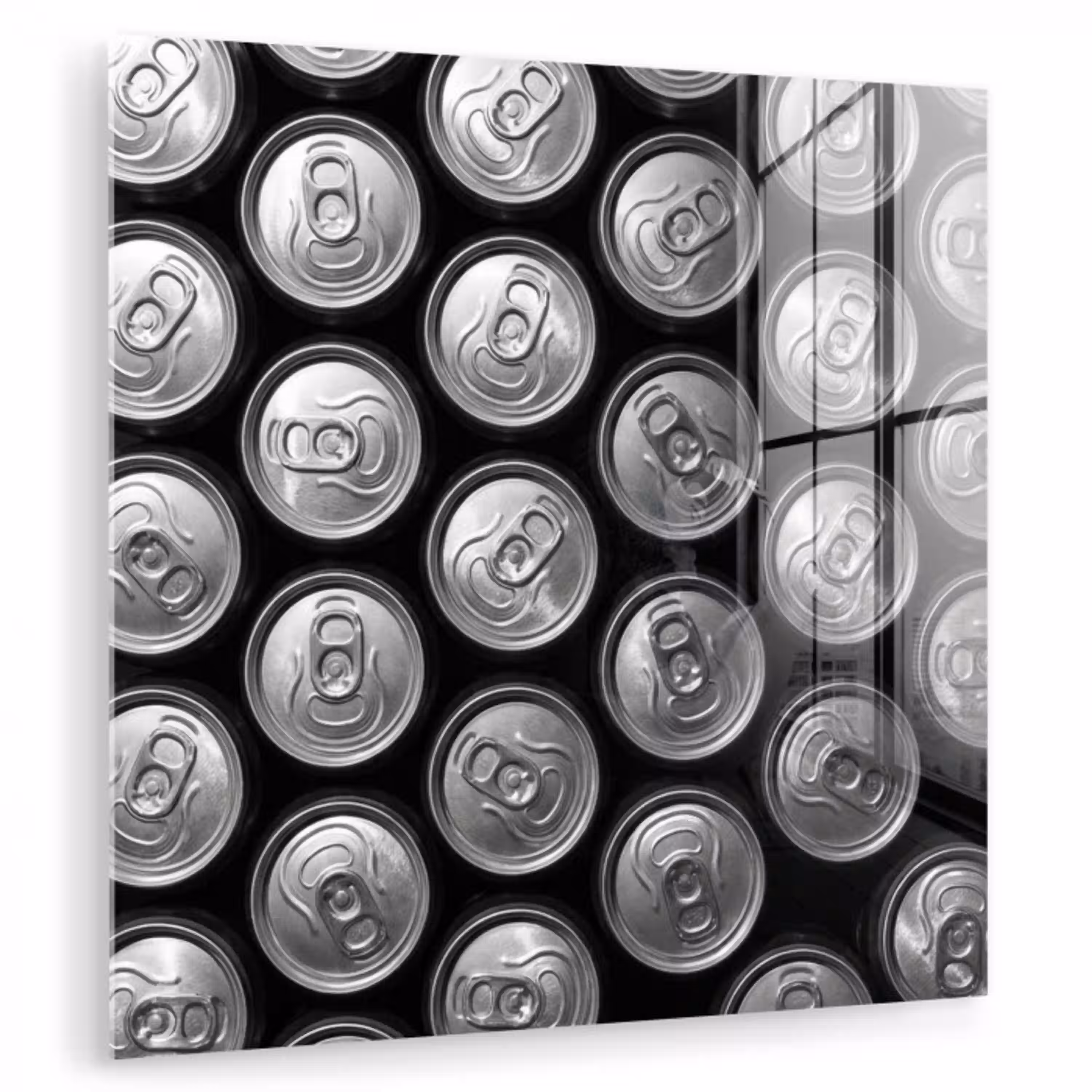 Blikjes - Aluminium - Patroon - Industrieel - Zilver plexiglas 5mm klein -zzzproduct_nieuw