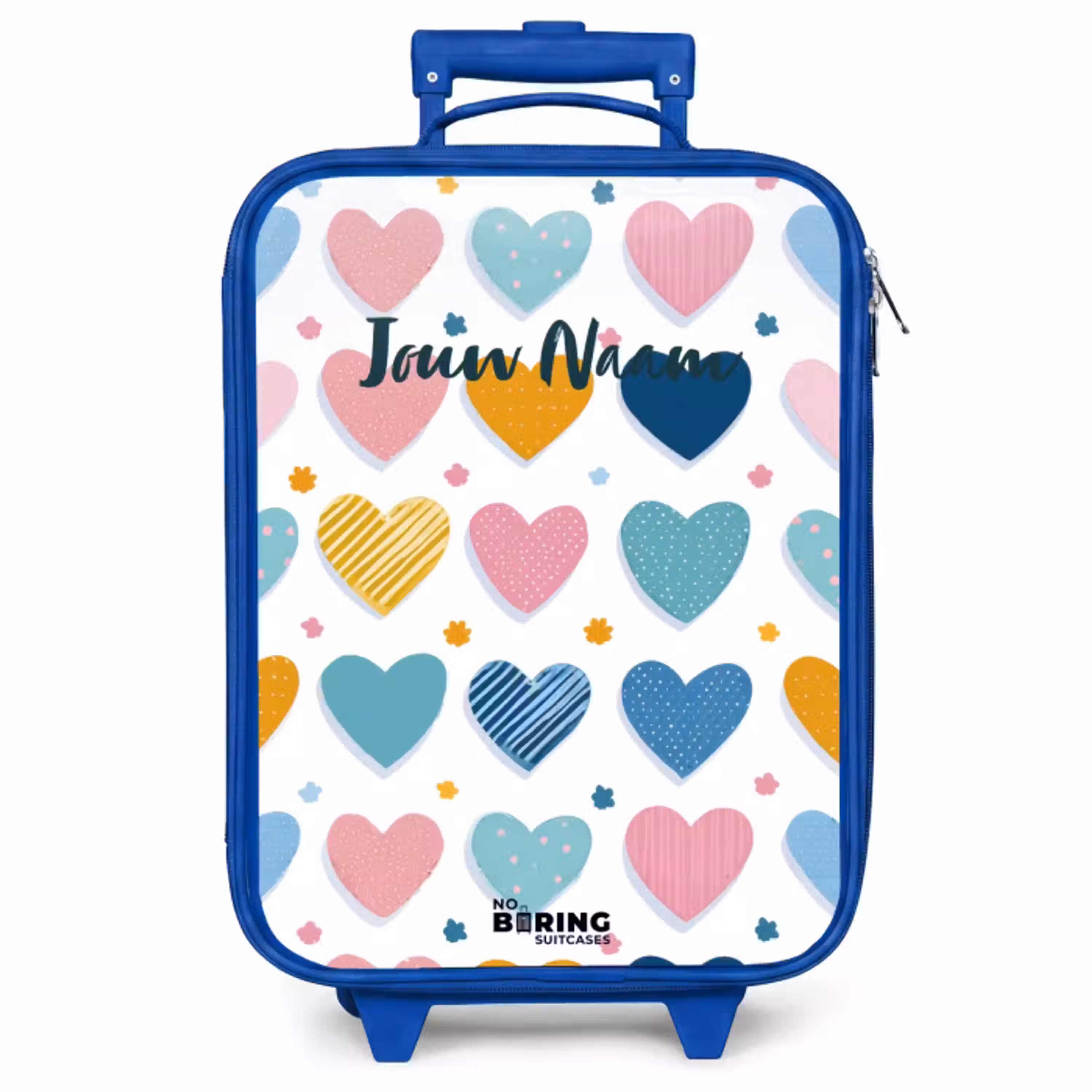 Hartenpatroon Kinderkoffer - Blauw klein -zzz_website3d