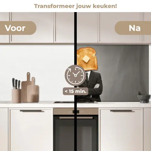 Ontbijt - Koppel - Ei - Brood keuken achterwand 2 middel -voor-na2_NL