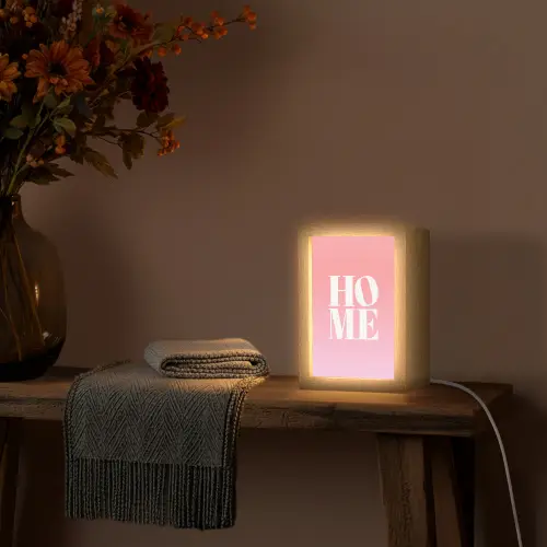 Home - Letters - Groot - Roze Light Box met kabel (Wandlamp) klein -sfeer4