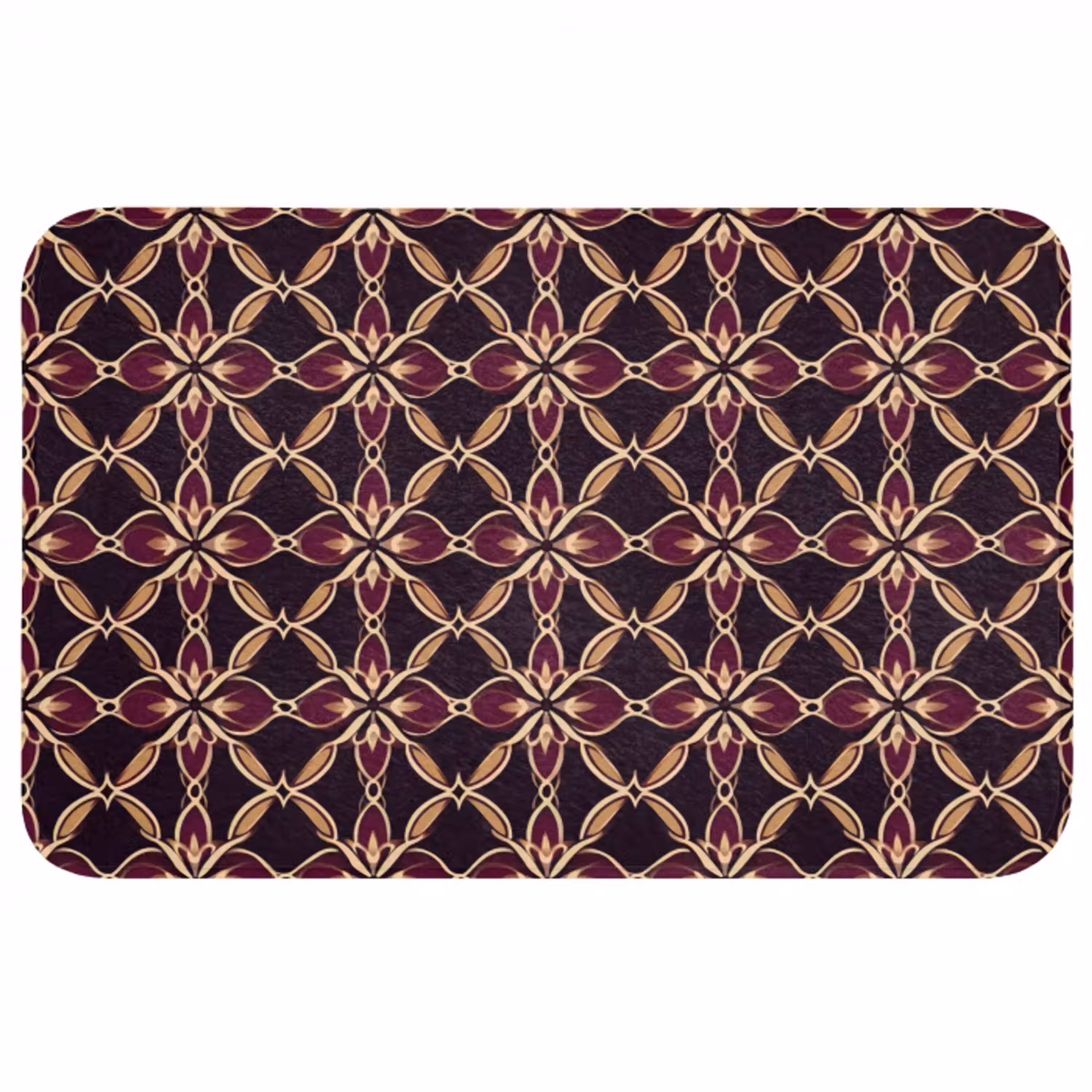 Symmetrisch - Tegel - Burgundy WCmat middel 1009 -3d