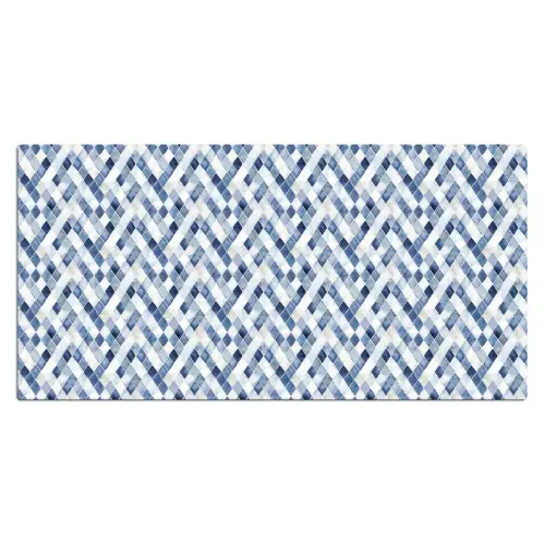 Diamant - Patroon - Blauw - Wit Muismat XXL klein 681 -3d_leeg