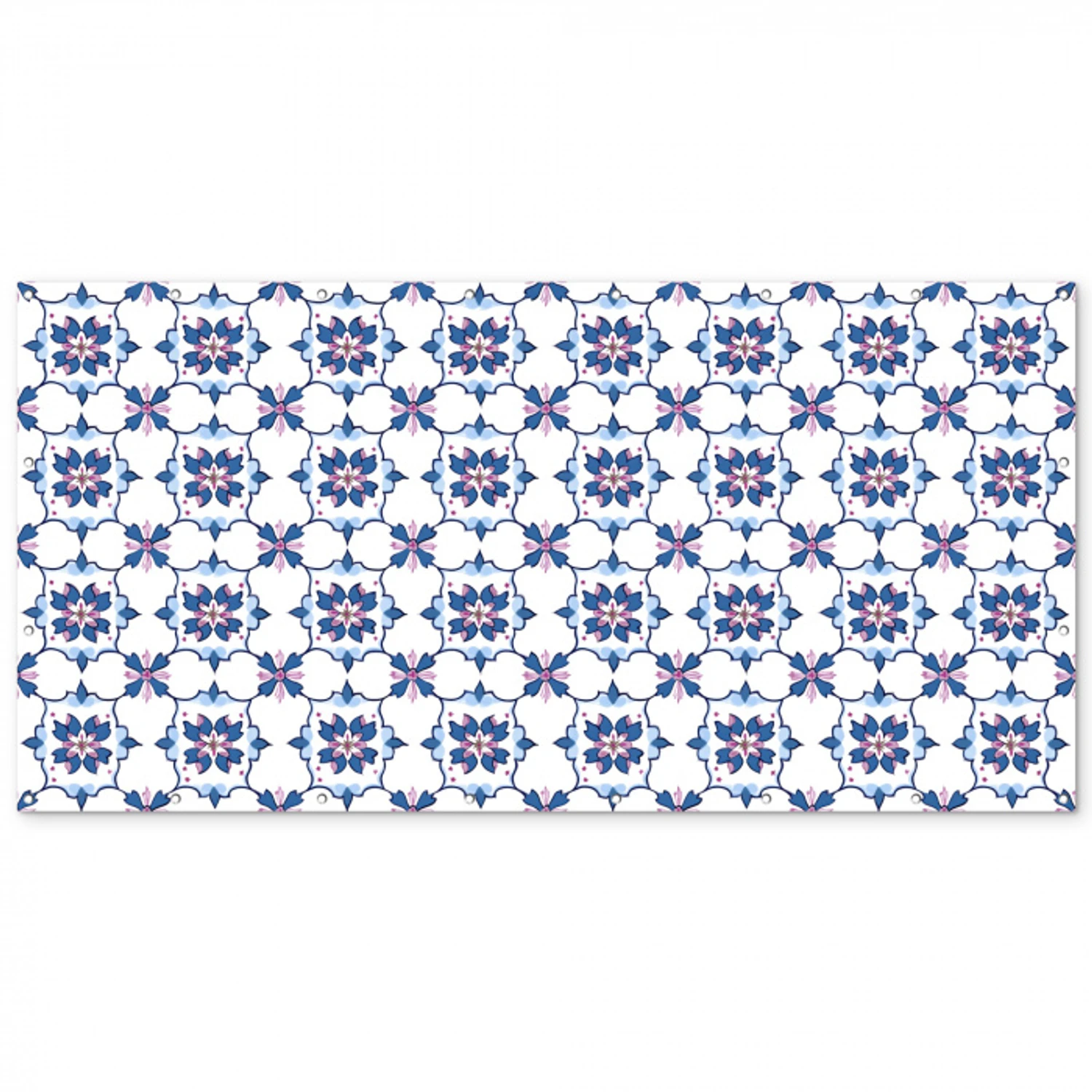 Modern - Patroon - Blauw - Roze Balkonbeschermer Duitsland klein 596 -zz_3d