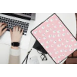 Spookjes - Patroon - Roze laptophoes neopreen klein 279 -bureau