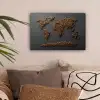 Wereldkaart - Koffie - Grijs canvas 2cm klein -sfeer1