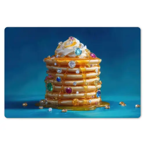 Pannenkoeken - Steentjes - Glitter - Slagroom Placemat vinyl groot -zzsfeer1_Kitchenyeah-website