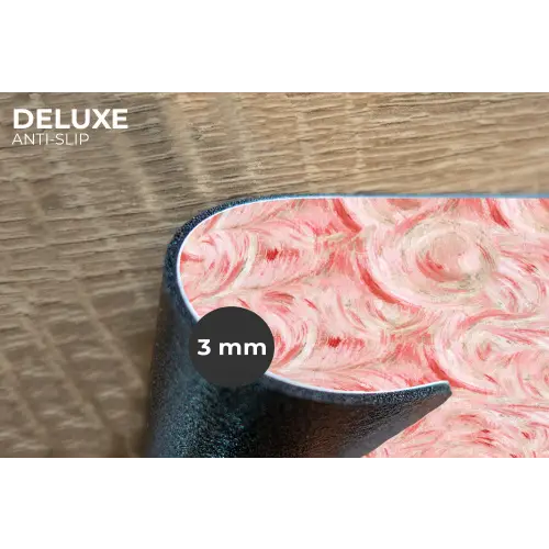 Vloeiend - Olieverf - Roze Placemat vinyl groot 368 -closeup