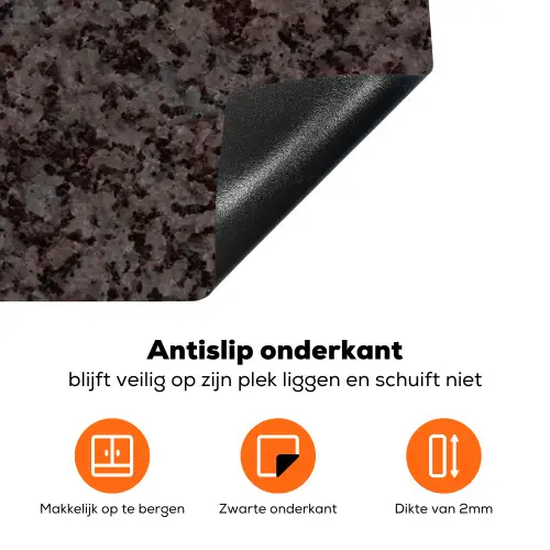Donker - Grijs - Patroon Inductie beschermer vinyl 3mm klein 276 -zzzzzzz-td-onderkant