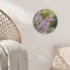 Sierlijke - Vlinder - Paarse - Bloemen Akoestische PET Vilt - Rond klein -sfeer4