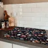 Donker - Kiezels - Glans Inductie beschermer vinyl 3mm klein 276 -sfeer3