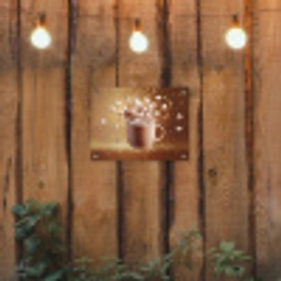 Chocomelk - Drinken - Warm - Bruin tuinposter los doek klein -sfeer1