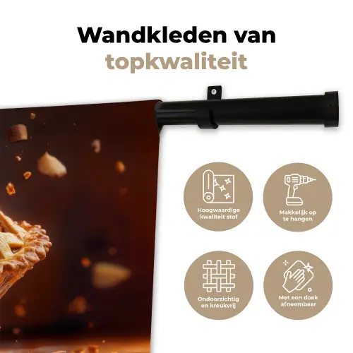 Appel - Taart - Warm - Eten Wandkleed katoen klein -sfeer2