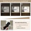 Eenden - Waterlelies - Riet - Zwart Light Box met batterij (Wandlamp) middel -USP_dimbaarNL