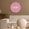 Roze - Gestreept - Belle Akoestische PET Vilt - Rond klein -sfeer1
