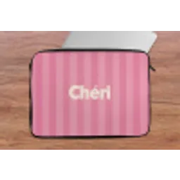 Gestreept - Roze - Chéri laptophoes neopreen klein -tafel