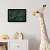 Monstera - Bladeren - Tropisch - Jungle fotolijst zwart zonder passe partout klein -usfeer4_kinderkamer