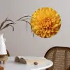 Geel - Chrysant - Zachtheid Wandcirkel behangsticker klein -sfeer3