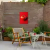 Tomaat - Rood - Hart Tuinposter op houten frame 2 cm dik klein -sfeer3