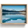 Landschap - Winter - Meer - Bergen - Uitzicht - IJs Dienblad Rechthoek middel -z3d_shopping