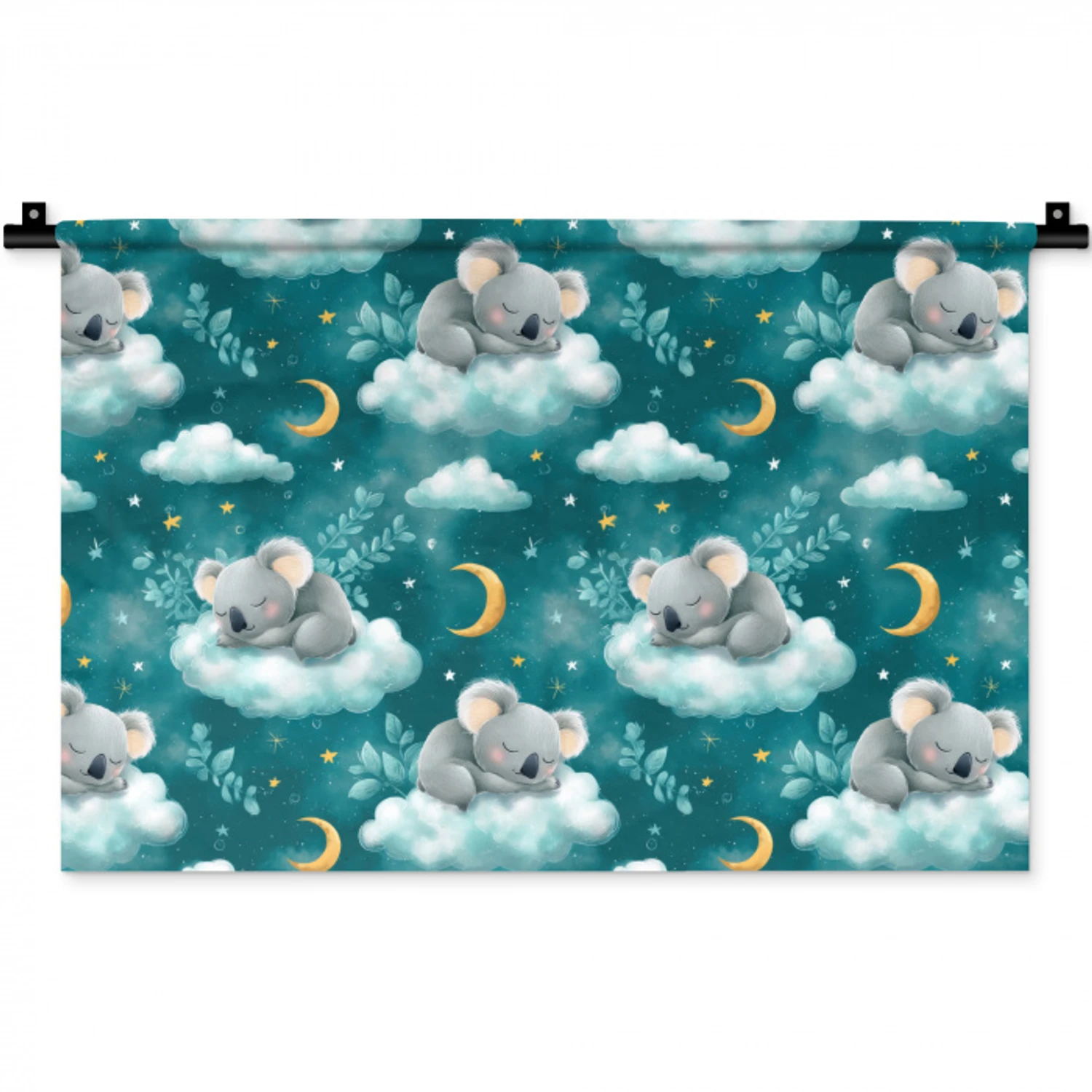 Koala's - Betoverend - Blauw Wandkleed katoen klein 269 -zz3d