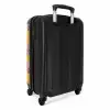 Retro disco rolschaatsen patroon kleurrijk NBS - Handbagage koffer - Kinderen Unisex middel -achterkant