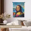Kleurrijke Mona Lisa in graffiti stijl Wandkleed katoen klein -sfeer1