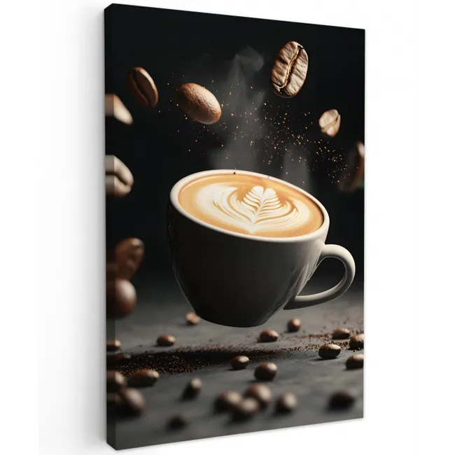 Cappuccino - Kop - Bonen - Bruin canvas 2cm klein -z3d