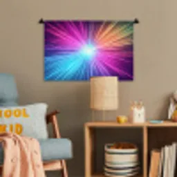 Abstract - Light - Burst - Modern - Colorful Wandkleed katoen klein -wsfeer4_kind