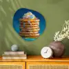 Pannenkoeken - Steentjes - Glitter - Slagroom Wandcirkel Organisch Forex 3mm klein -sfeer2