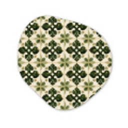 Patroon - Tegel - Groen Wandcirkel Organisch Forex 3mm klein 629 -3d