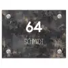 Verweerd metaal - Modern Naambord Rechthoek middel -3d