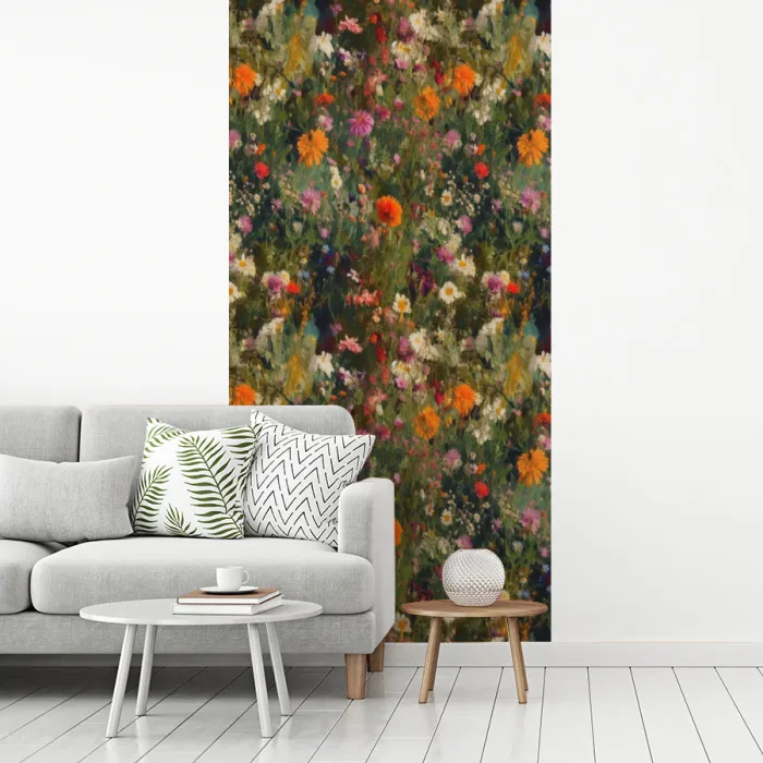 Bloemenveld - Kleuren - Verf fotobehang vinyl groot 64 -woonkamer