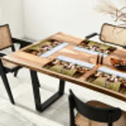 Koeien - Portret - Weide - Boerderij - Nieuwsgierig Placemat vinyl groot -zzsfeer4_Kitchenyeah-website
