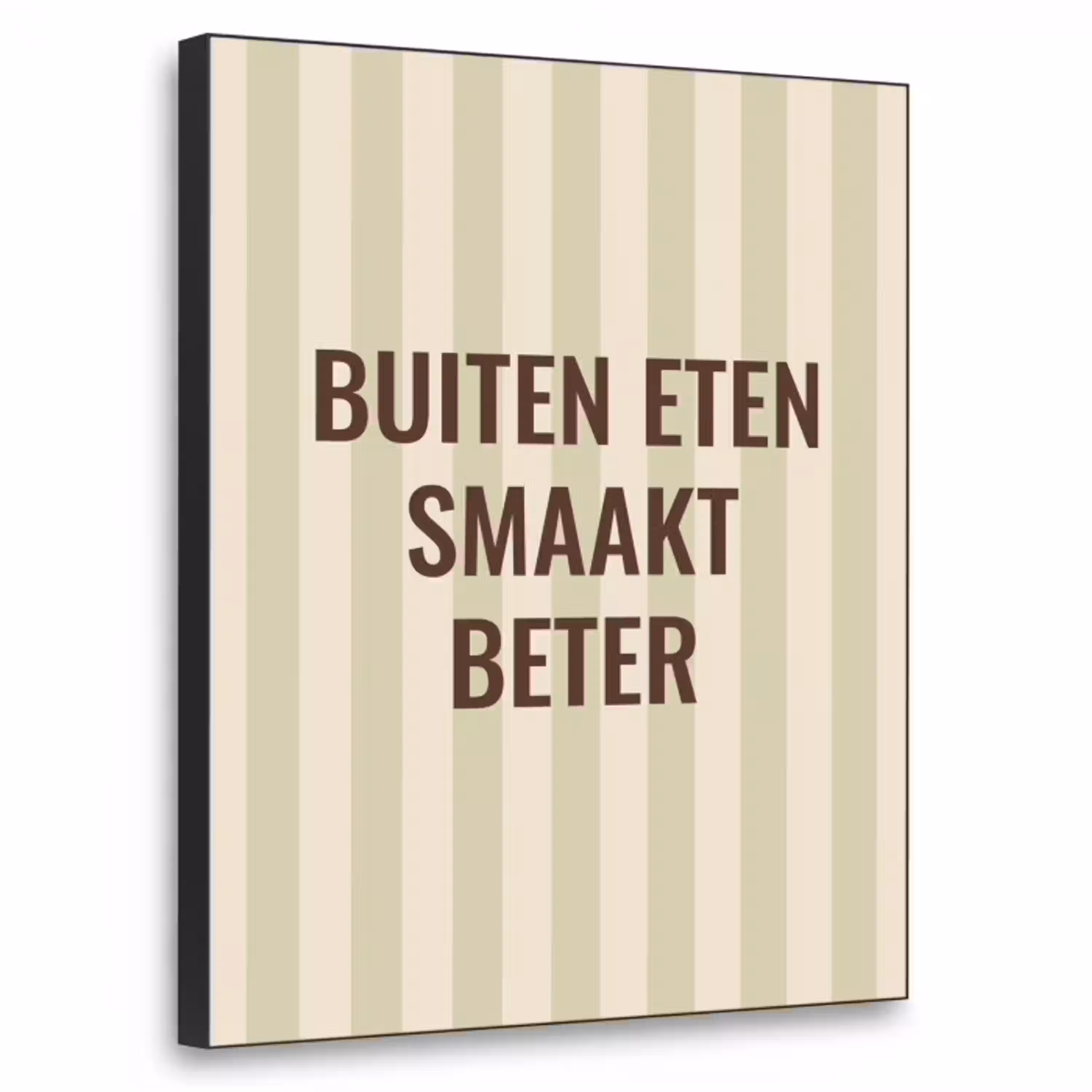 Buiten - Quote - Strepen - Zomer Textielframe - compleet frame klein -3d
