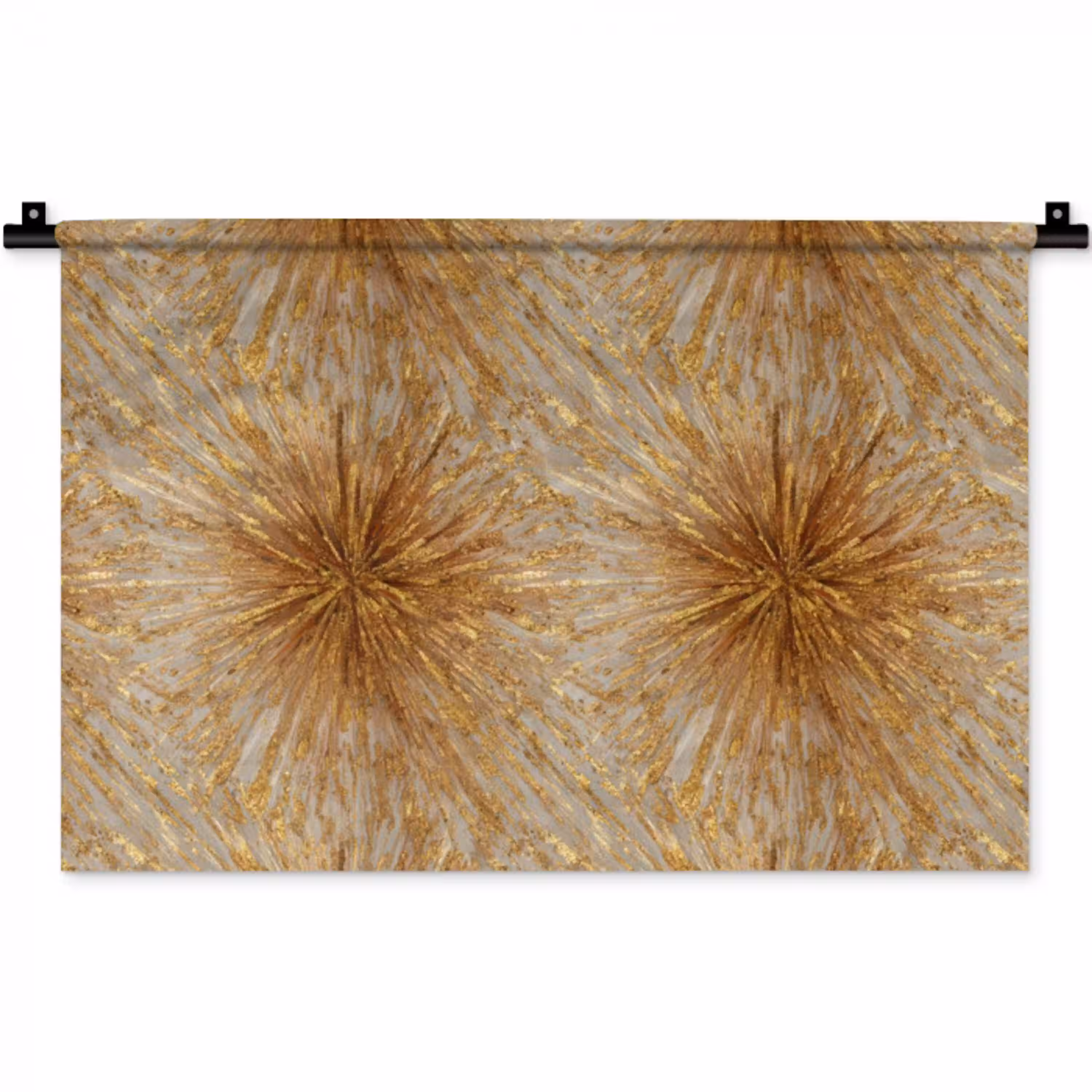 Explosie - Abstract - Goud - Wit Wandkleed katoen klein 269 -zz3d