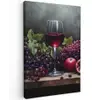 Wijn - Fruit - Stilleven Tuinposter op houten frame 2 cm dik klein -3d
