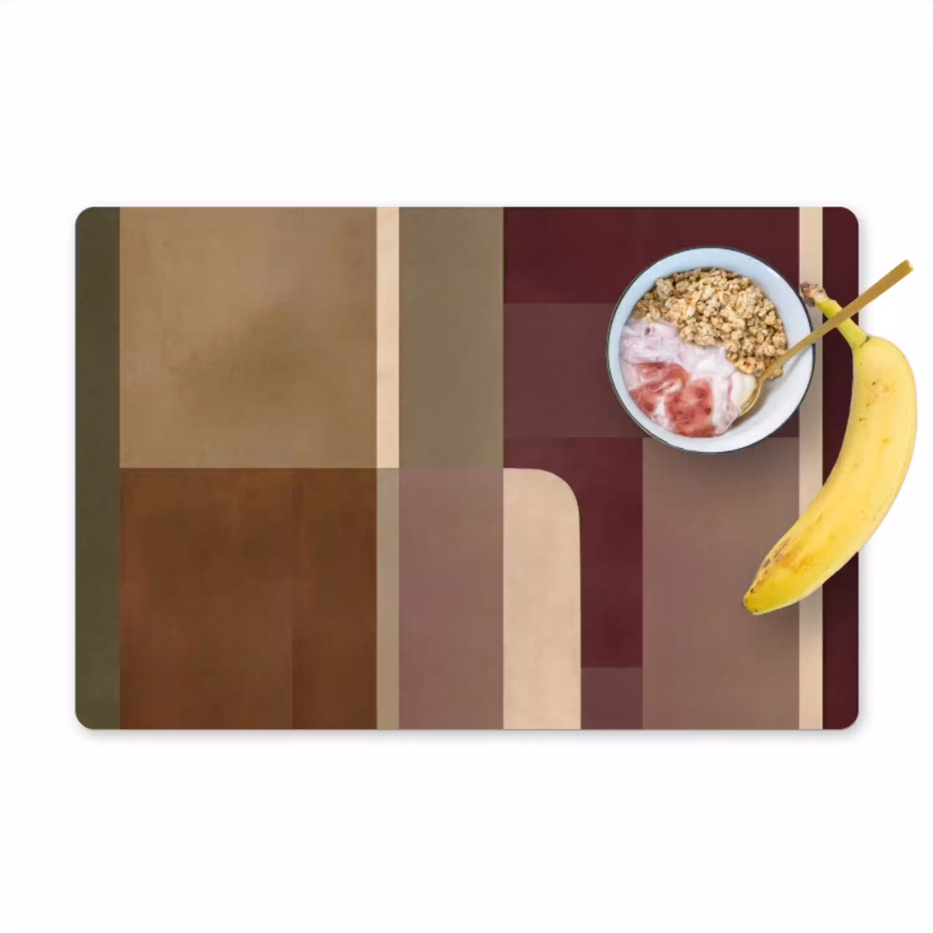 Vlakken - Abstract - Bordeaux - Lijnen Placemat vinyl groot -zzzproduct_Kitchenyeah-website