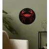Krab - Rood - Vissen - Schaaldieren Wandcirkel behangsticker klein -sfeer2