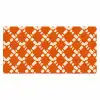 Oranje - Ruitpatroon - Wit Muismat XXL klein 681 -3d_leeg