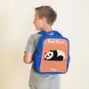 Panda - Slapen - Oranje Kinderrugzak - Blauw middel -sfeer2